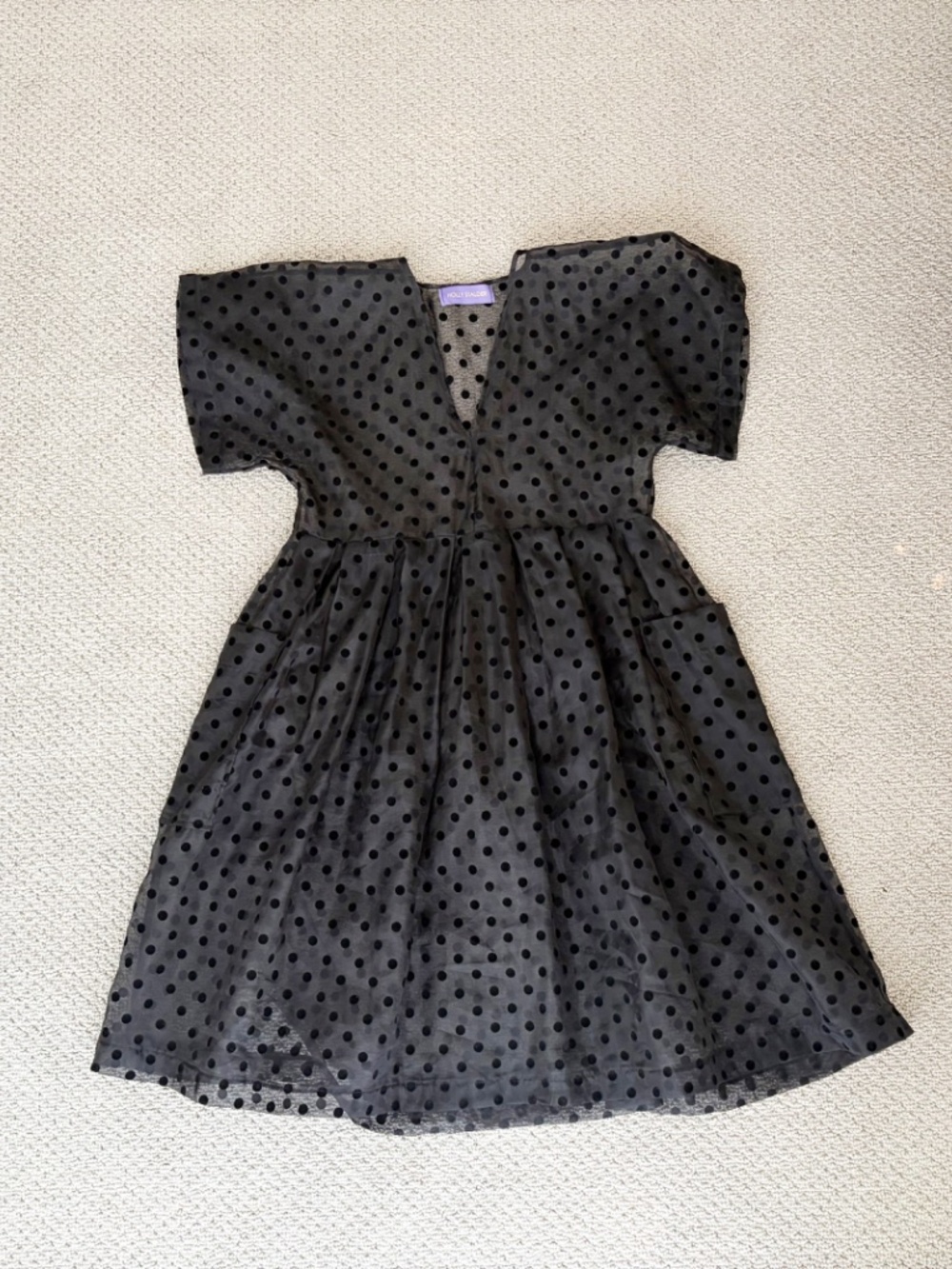 Sheer Organza Polkadot dress by Holly Stalder Small - Medium